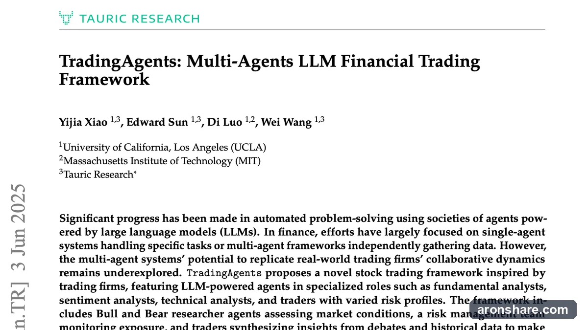 TradingAgents Multi-Agents LLM Financial Trading Framework