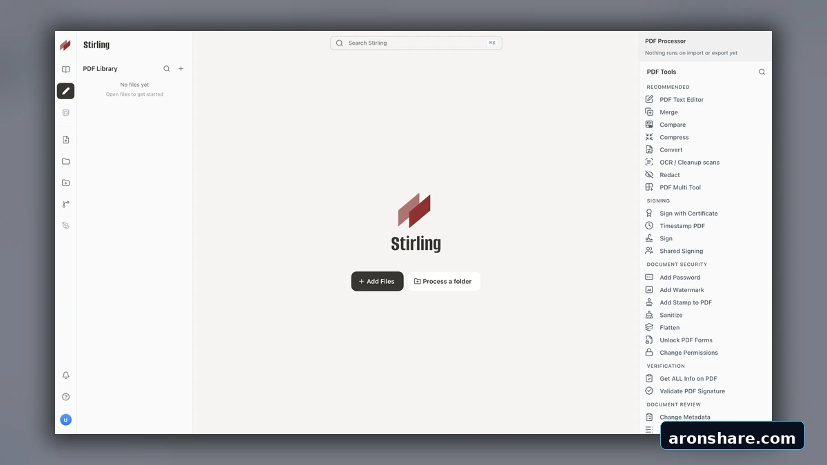 Stirling PDF 帮你在自己的电脑和服务器上处理 PDF 文件